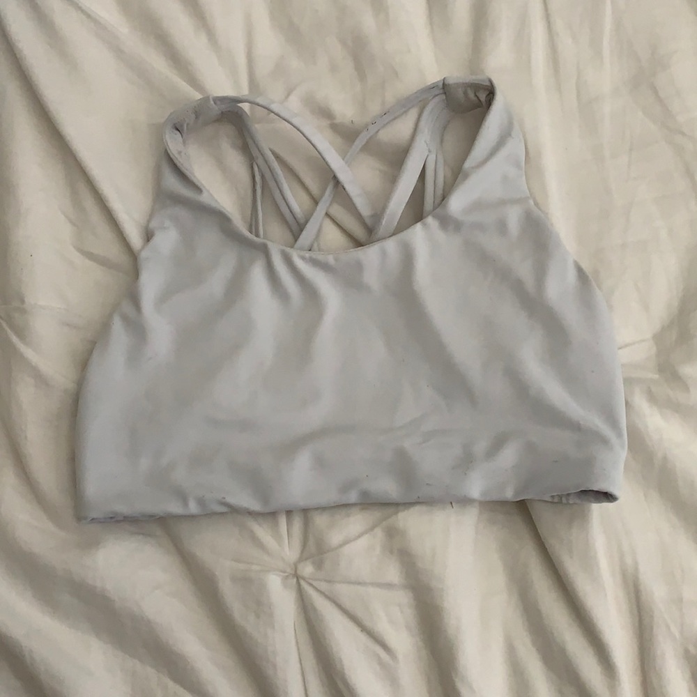 Senita strappy sports bra (white)